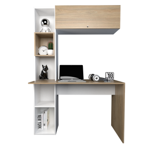 Escritorio Mesa Pc Computacion Con Repisa Funcional Moderno