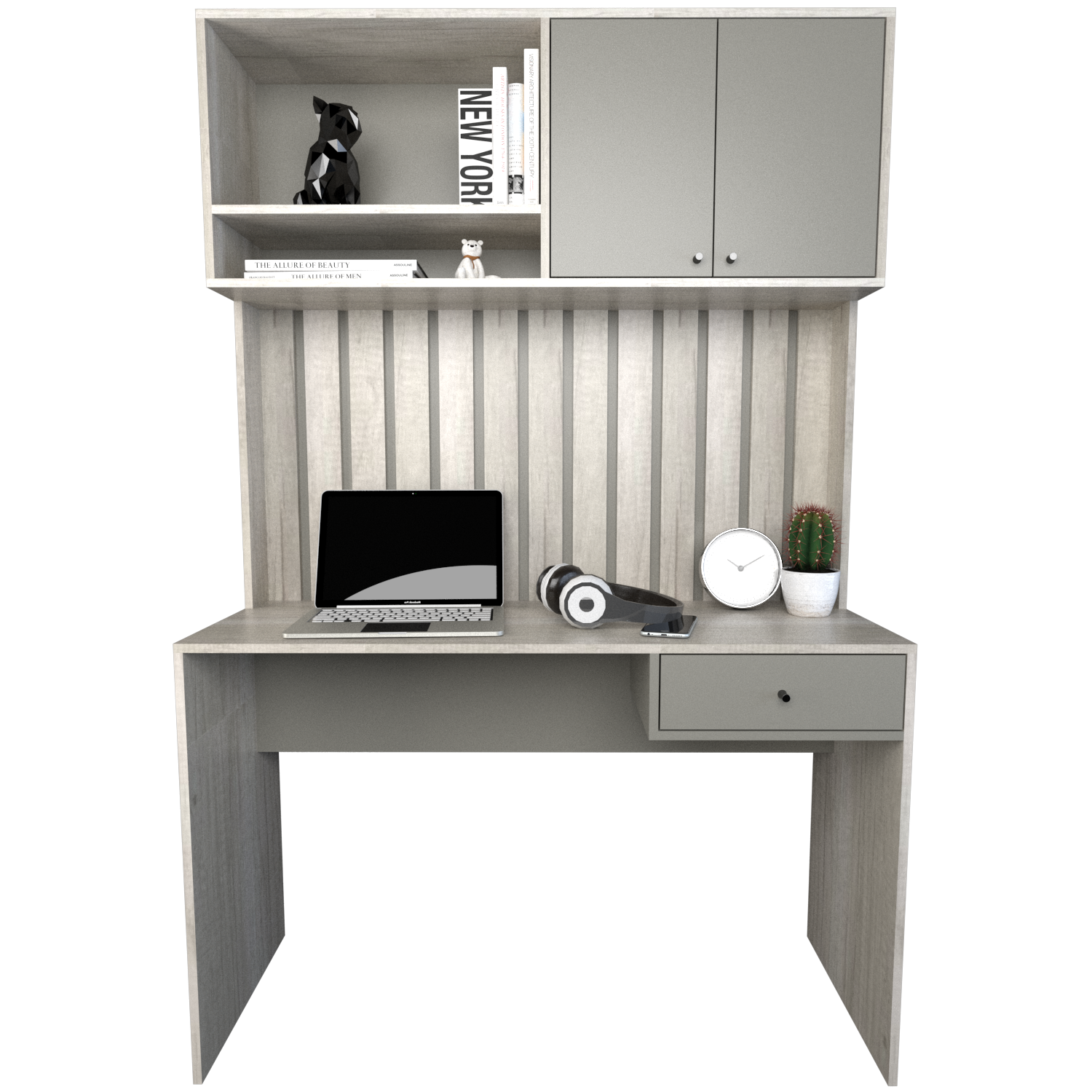 Escritorio Varillado Mesa Pc Computacion Con Alzada Moderno