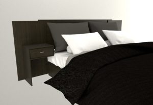 Respaldo Cabecera Cama Regulable 140 / 160 Con Mesas De Luz