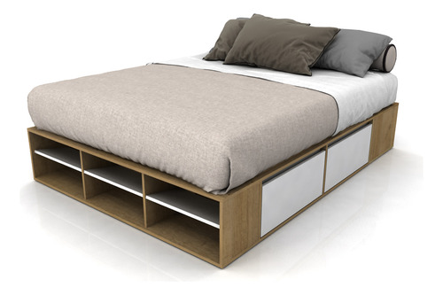 Cama Box Base Sommier Funcional 2plazas 4 Cajones Y Zap + + - Imagen 3
