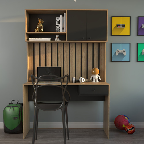 Escritorio Varillado Mesa Pc Computacion Con Alzada Moderno - Imagen 12