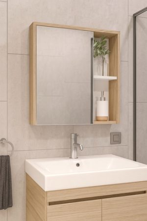 Botiquin Moderno Mueble Organizador Baño Pta Espejo Estantes