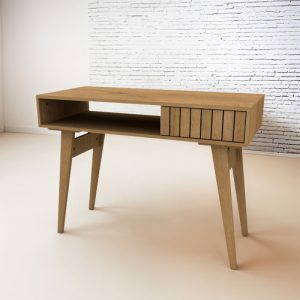 Escritorio Mesa Pc Nordico C/ Cajon Varillado Y Estante + +