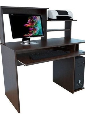 Escritorio Para Pc Mosconi 709 Melamina De 101cm X 121cm X 45cm Wengue Liso