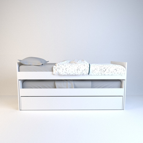 Cama Nido Triple Minimalista P/ Colchon 1 Plaza Resistente - Imagen 5