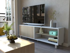 Rack Mesa Para Led Tv Hasta 75  Modular Puerta Push + + +