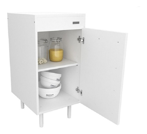 Bajo Mesada Cocina 40cm Mosconi Express Con Puerta Color Blanco