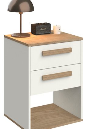 Mesa De Luz Moderna 2 Cajones Funcional Dormitorio+++
