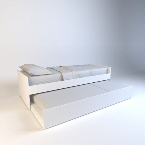 Cama Nido Minimalista P/ Colchon 1 Plaza Resistente Blanco - Imagen 3