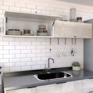 Alacena Armario Mueble Multifuncion Moderno Hogar Oficina Color Nevado Con Everest