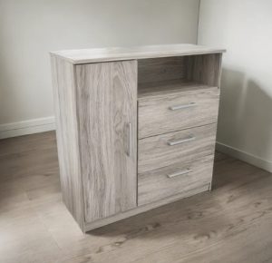 Comoda De Orlandi 1 Puerta 3 Cajones Melamina