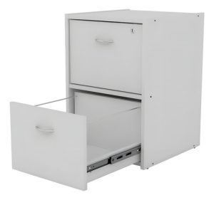 Fichero Organizador Premium 2cajones Melamina 18mm Oficina + Color Blanco