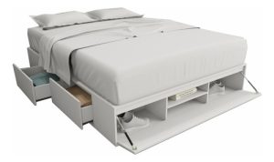 Table's 6443 Baúl 2 1/2 Plazas Cama Cajonera Con Zapatero Sommier 200 X 160 Queen Everest