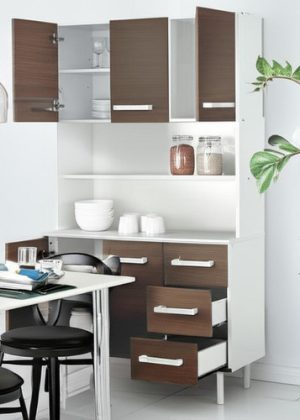 Aparador Mosconi De 90 Cm Color Blanco Con Frente Mezzo