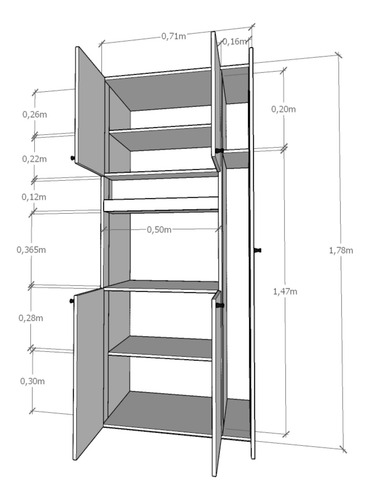 Portahorno Despensero Armario Organizador C/ Escobero Cocina - Imagen 7
