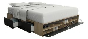 Box De Cama C/ Cajonera Zapatero Base Sommier 180/200
