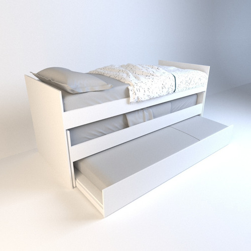 Cama Nido Triple Minimalista P/ Colchon 1 Plaza Resistente - Imagen 3