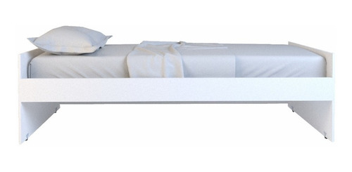 Cama Minimalista P/ Colchon 1 Plaza Moderna Resistente Bco. - Imagen 2