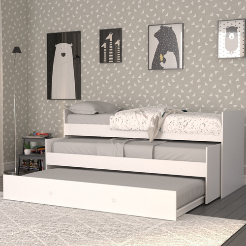 Cama Nido Triple Minimalista P/ Colchon 1 Plaza Resistente - Imagen 7