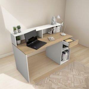 Escritorio Con Repisa Funcional Oficina Hogar Juvenil