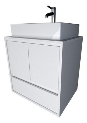 Amv Mueble Vanitory Flotante Colgante Baño Para Bacha Apoyo Blanco Cantidad De Agujeros Para Grifería Sin Agujeros Mueble Blanco Everest