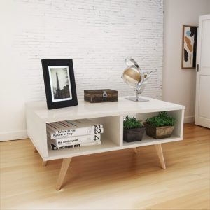 Mesa Ratona Escandinava Nordico Con Patas De Madera Maciza Dl889 + Envió Sin Cargo Capital Federal !