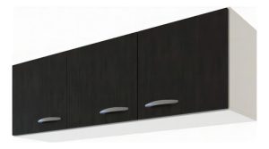 Alacena De Cocina - Lavadero - Oficina - Armario 1,40mt Color Blanco Con Roble Termo Negro