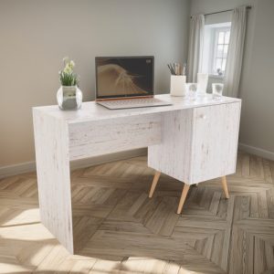 Escritorio Nordico Escandinavo 1puerta Ptas Maciza + + +