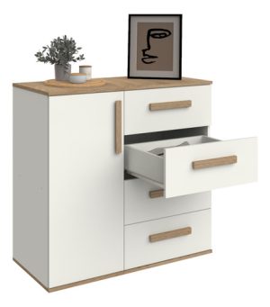 Comoda Cajonera Chifonier Aparador Rack Guardado 1pta 4caj