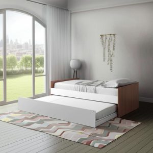 Cama Nido Minimalista P/ Colchon 1 Plaza Resistente Colores! Color Olmo Con Everest