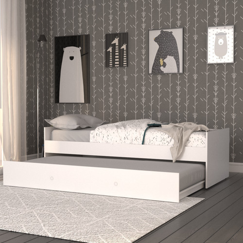 Cama Nido Minimalista P/ Colchon 1 Plaza Resistente Blanco - Imagen 6