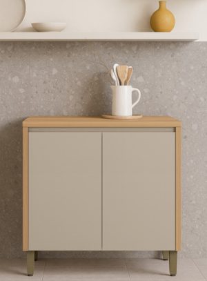 Mueble Cocina Bajo Mesada 80 Armario Moderno C/tapa Madera