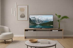 Bahiut Vajillero Rack Tv Mesa Apoyo Moderno Melamina 3ptas + Color Coco/gris