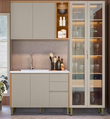 Mueble De Cocina Alacena 120cm Armario Horizontal Guardado - Imagen 8