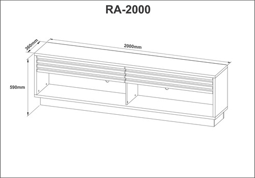 Rack Mesa De Tv Led De Apoyo Modular 2 Cajones Moderno Hogar - Imagen 8