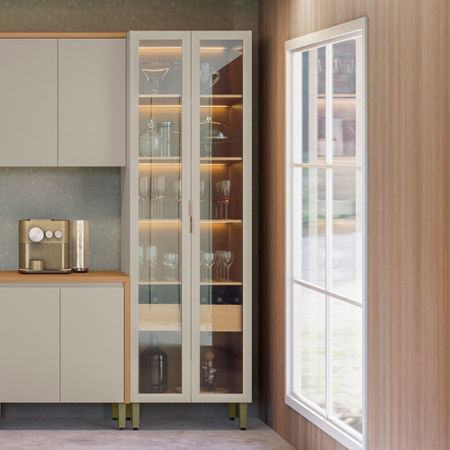 Despensero Vajillero Armario Cristalero Ptas Vidrio C/ Luz + - Imagen 6