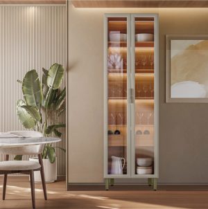 Despensero Vajillero Armario Cristalero Ptas Vidrio C/ Luz +